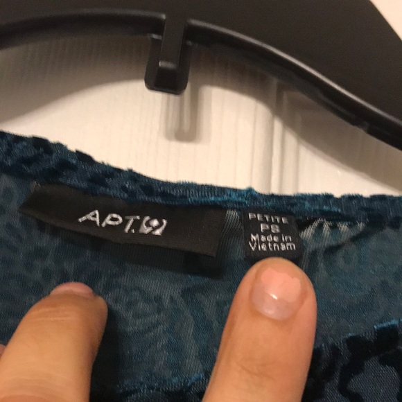 NWT Apt 9 Dark Green Burnout Dress w/ Slip - Picture 4 of 6